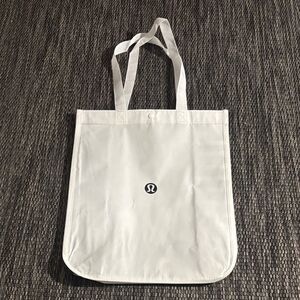 Lululemon Reusable Tote Bag White Black Size Medium